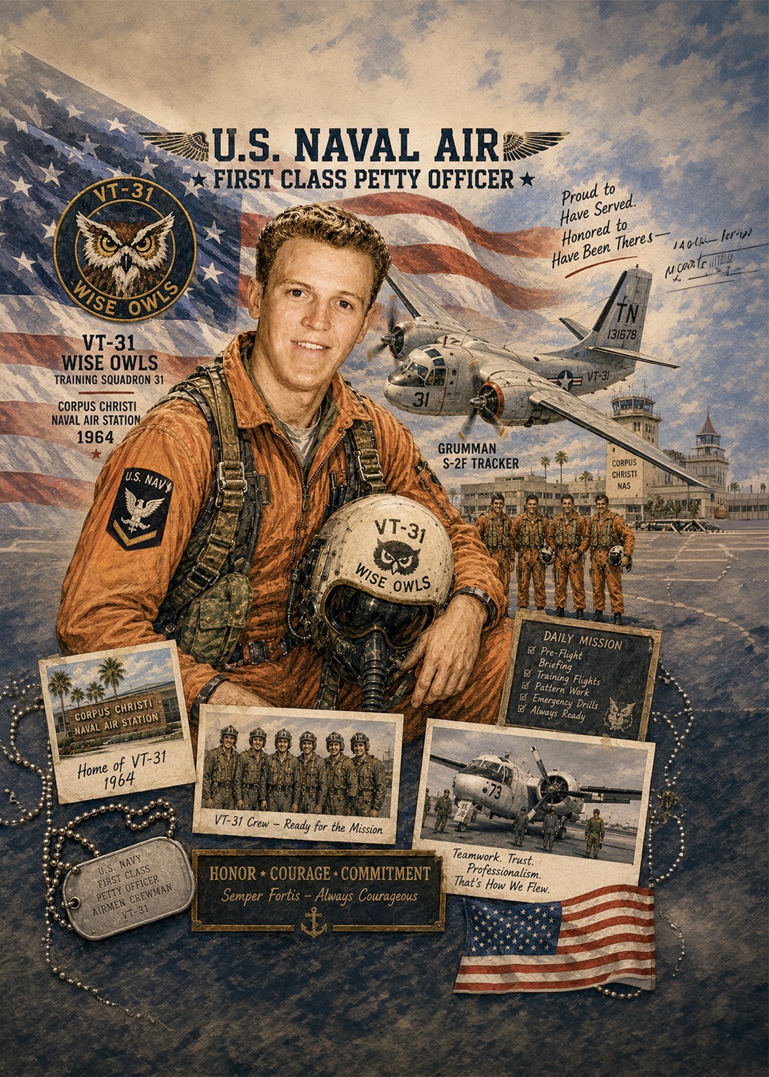 U.S. Naval Air VT-31 tribute poster